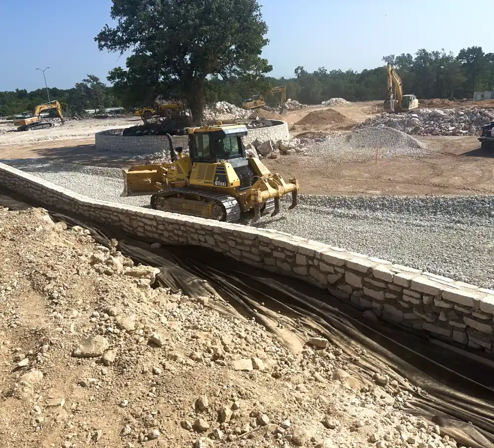 Example image of TopMar Construction's civil sitework services in action.