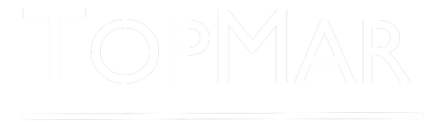 Topmar Home 1 Words "TopMar" with an underline in white.